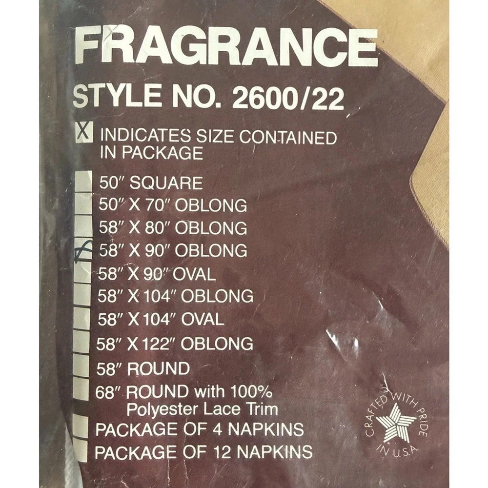 Tobin Stamped Tablecloth Fragrance 2600/42 Oblong 58